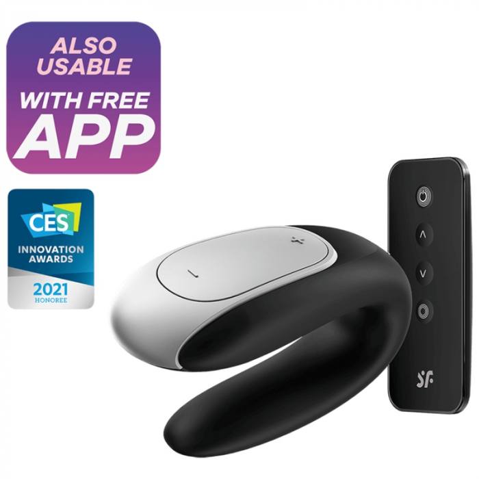 Vibrator pentru Cupluri Satisfyer Double Fun cu Control de la Distanta si Aplicatie [4]