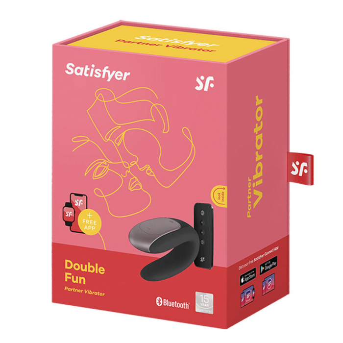 Vibrator pentru Cupluri Satisfyer Double Fun cu Control de la Distanta si Aplicatie [9]