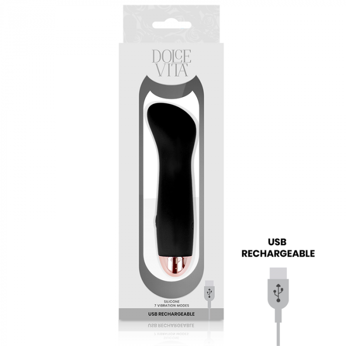 Vibrator Reincarcabil Dolce Vita cu 7 Moduri de Vibratie, Silicon Medical, Compact si Elegant [5]