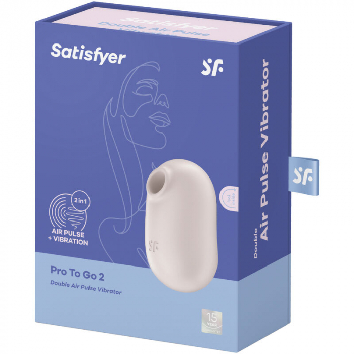 Vibrator Satisfyer Pro To Go 2 – Stimulare Clitoris cu Vibratii si Pulsuri de Aer, Silicon Medical, Reincarcabil, Waterproof [6]