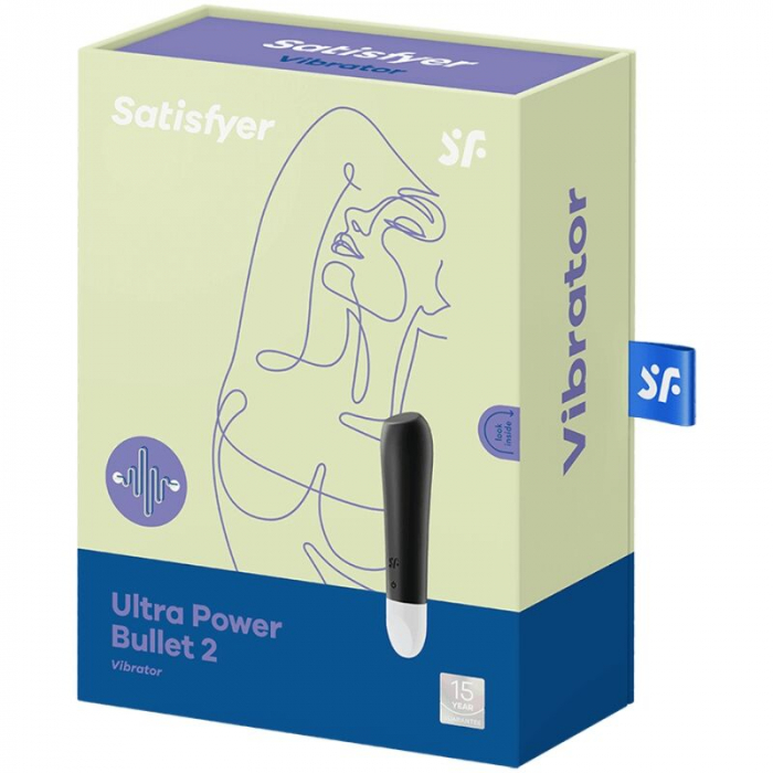 Vibrator Satisfyer Ultra Power Bullet 2 cu 12 Functii, Negru, Stimulare Intensa Clitoris, Rezistent la Apa, Silicon Medical [4]
