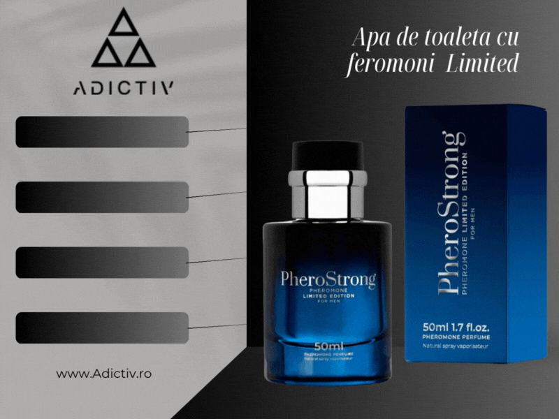 Apa de toaleta cu feromoni PheroStrong Limited pentru barbati, aroma seducatoare oriental-lemnoasa, 50 ml [1]