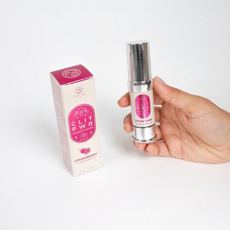 Balsam Secret Play Clit PWR, pentru Clitoris, cu Efect Vibrator si de Incalzire, Aroma Capsuni, 15 ml [2]