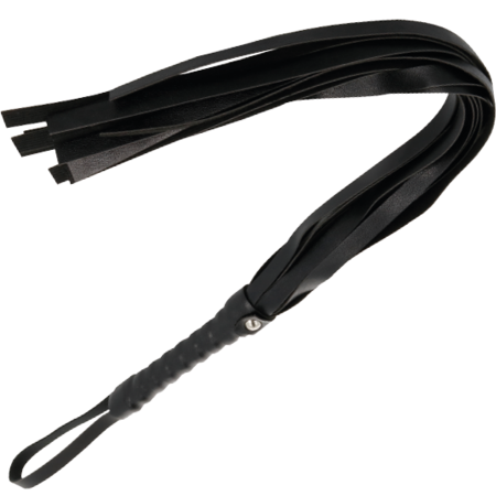 Fetish - Bici bondage Darkness, cu maner ergonomic, din piele ecologica, negru, 45 cm, gama premium