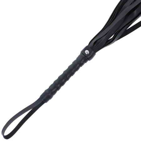 Bici bondage Darkness, cu maner ergonomic, din piele ecologica, negru, 45 cm, gama premium [2]