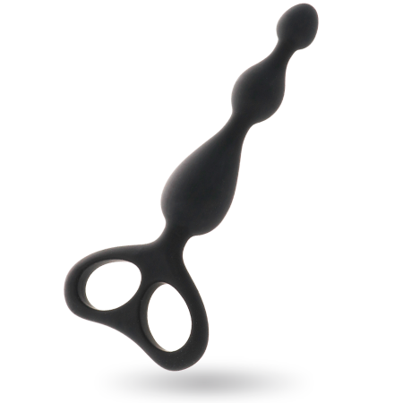 Bile  Anale Intense Danti Silicon Negru, 17.5 cm [5]