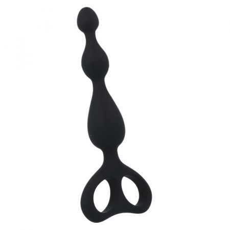 Bile  Anale Intense Danti Silicon Negru, 17.5 cm [2]