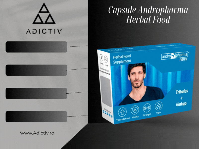 Capsule Andropharma Herbal Food, Supliment Natural pentru Marirea Penisului si Stimularea Erectiei, 30 Bucati [1]