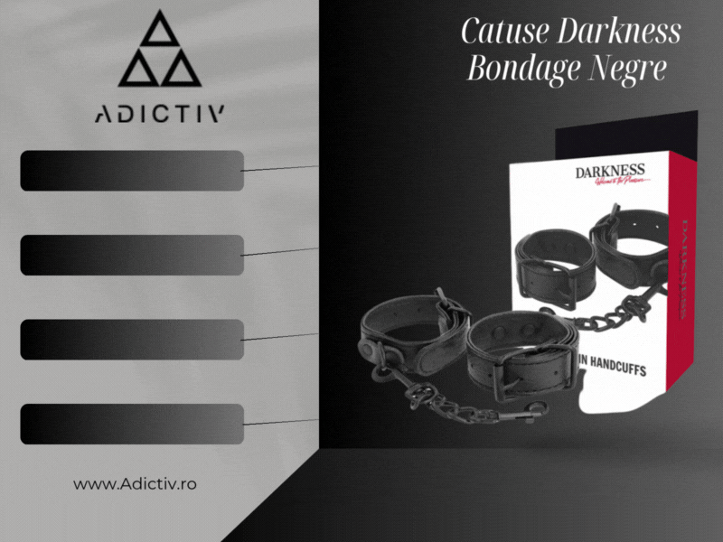 Catuse Darkness Bondage Negre cu Interior Moale - Confort si Siguranta pentru Jocurile BDSM [1]