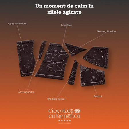 Ciocolata cu Beneficii "Feel Amazing" - Neagra, dar nu amara, cutie 8 bucati [6]