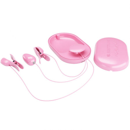 Clame Electrice pentru Sfarcuri Pretty Love, Roz, cu 12 Moduri Vibratie și 3 Functii Electrostimulare, USB Reincarcabil, din Silicon si ABS [3]