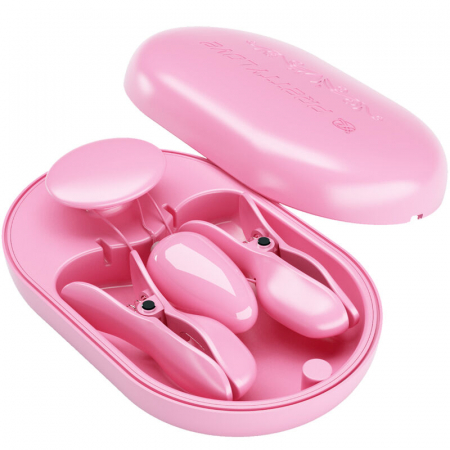 Clame Electrice pentru Sfarcuri Pretty Love, Roz, cu 12 Moduri Vibratie și 3 Functii Electrostimulare, USB Reincarcabil, din Silicon si ABS [4]