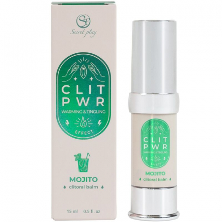 Geluri si creme pentru stimularea clitorisului - Clit Pwr Secret Play - Balsam Stimulant pentru Clitoris cu Efect de Caldura si Vibratii, 15 ml (Aroma Mojito)