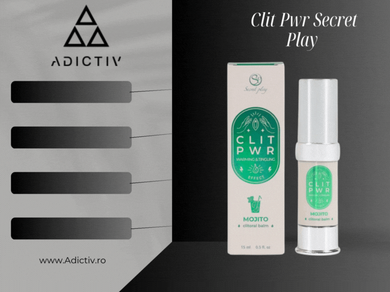 Clit Pwr Secret Play - Balsam Stimulant pentru Clitoris cu Efect de Caldura si Vibratii, 15 ml (Aroma Mojito) [1]