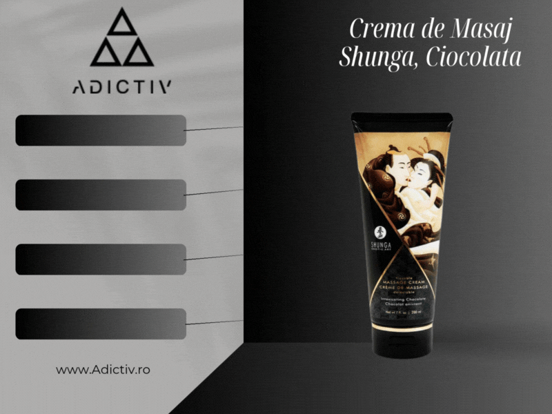 Crema de Masaj Shunga cu Aroma de Ciocolata, 200 ml, Hidrateaza si Catifeleaza Pielea [1]