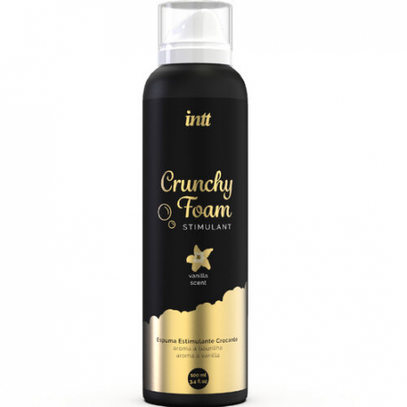 Masaj erotic - Crunchy Foam Vanilla by INTT, spuma hidratanta efervescenta cu aroma de vanilie, 150 ml
