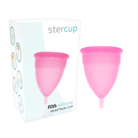 Igiena intima - Cupa Menstruala Stercup Talia S, 100% Silicon FDA, 12 Ore Utilizare, Roz, Confortabila și Ecologica