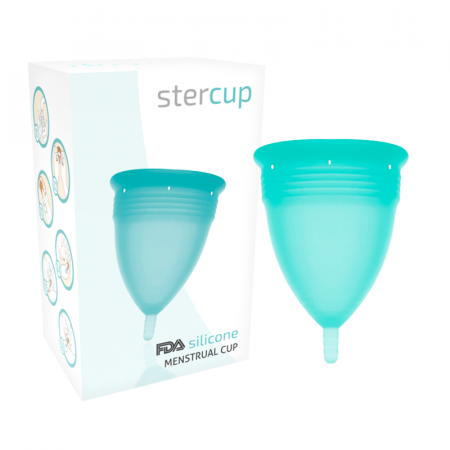 Cupa Menstruala Stercup Talia L, 100% Silicon FDA, 12 Ore Utilizare, Albastra, Confortabila și Ecologica [2]