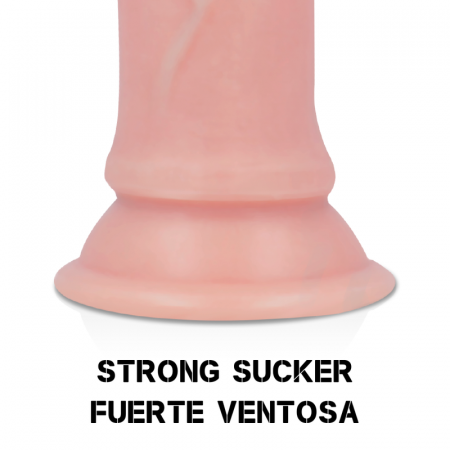 Dildo din Silicon Lichid Hawk Rock Army, 22 cm, Realist, Vibrator si Rotativ, pentru Utilizare Vaginala si Anala, cu Ventuza, USB Reincarcabil [7]