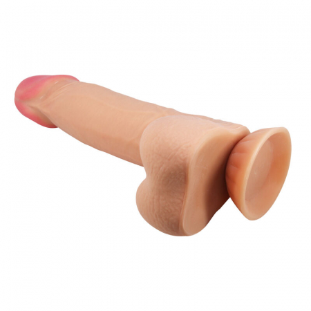 Dildo Realist, Pretty Love Sliding Skin, cu Ventuza, Piele Glisanta, 21.8 cm, Culoare Naturala [5]