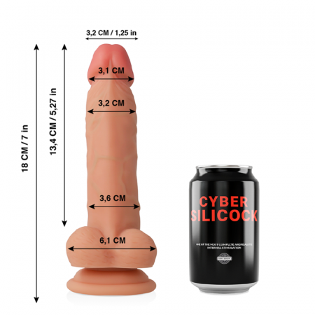Dildo Realistic Cyber Silicock Jude cu Ventuza - Lungime 18 cm, Material Premium din Silicon Medical [4]