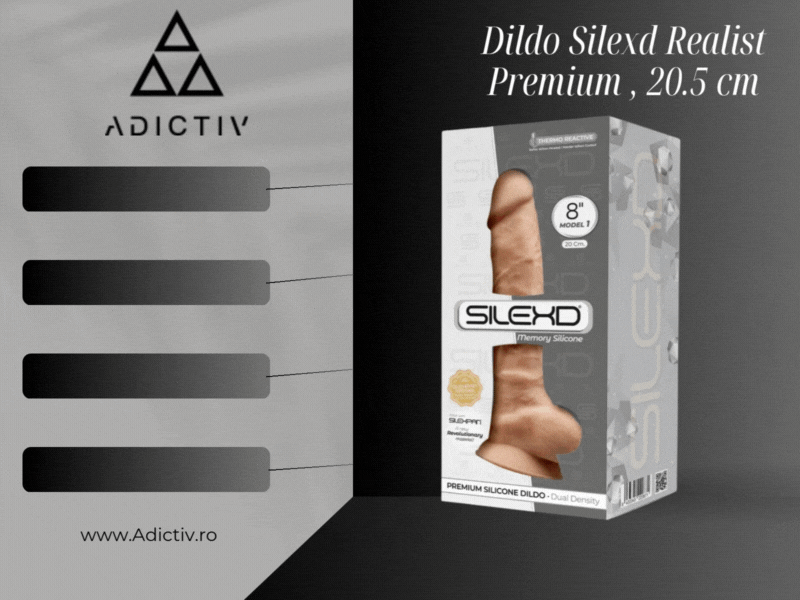 Dildo Silexd Realist Premium Model 1 8” – cu Tehnologie SilexD, 20.5 cm [1]
