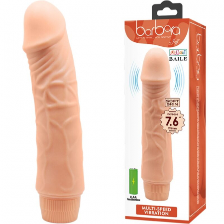 Dildouri - Dildo Baile Vibrator din PVC, Realist si Texturat, cu Vibratii Multivelocitate