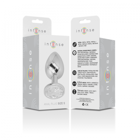 Dop Anal Intense cu Bijuterie Diamant, Metal Body-Safe, Argintiu, 7 cm, Marime S – Placere Glamuroasa si Eleganta [5]