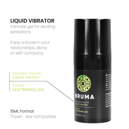 Gel Vibrator Lichid Bruma pentru Stimulare si Excitare, Aroma Pepene, 15 ml [4]