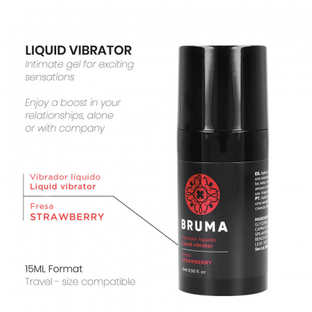 Gel Vibrator Lichid Bruma pentru Stimulare si Excitare, Aroma de Capsuni, 15 ml [2]