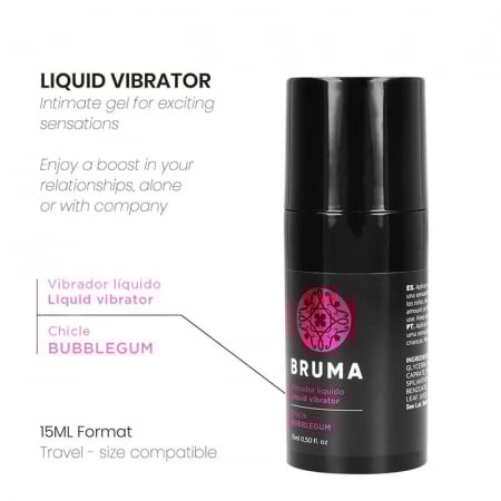 Gel Vibrator Lichid Bruma pentru Stimulare si Excitare, Aroma Bubblegum, 15 ml [2]
