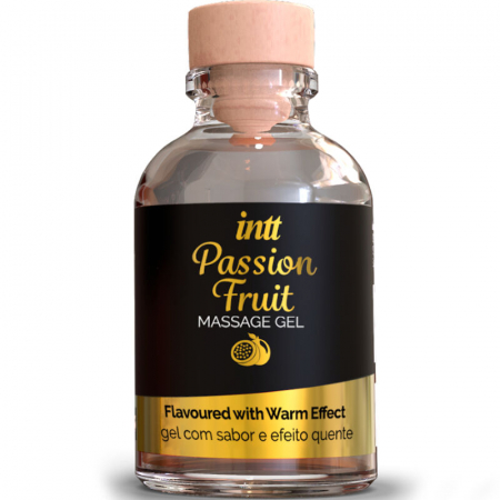 Cresterea libidoului - Gel de masaj Passion Fruit by INTT, cu aroma exotica de maracuja si efect de incalzire, 30 ml