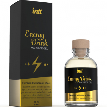 Gel de masaj Energy Drink by INTT, cu aroma de bautura energizanta si efect de incalzire, 30 ml [2]