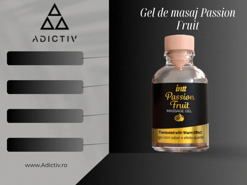 Gel de masaj Passion Fruit by INTT, cu aroma exotica de maracuja si efect de incalzire, 30 ml [1]