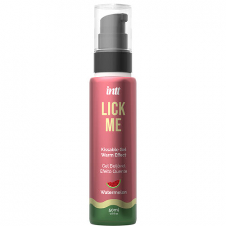 Spray si geluri pentru sex oral - Gel Intt comestibil pentru sex oral, cu aroma de pepene rosu, pentru penis si vagin, cu efect cald, 50 ml