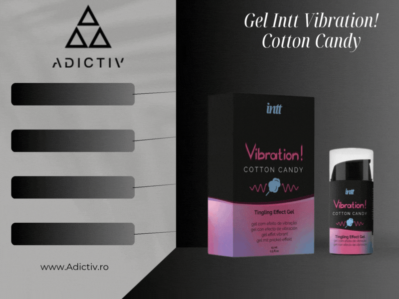 Gel Intt Vibration! Cotton Candy cu Efect Vibrator, Aroma Vata de Zahar, 15 ml, Stimulator Unisex [1]