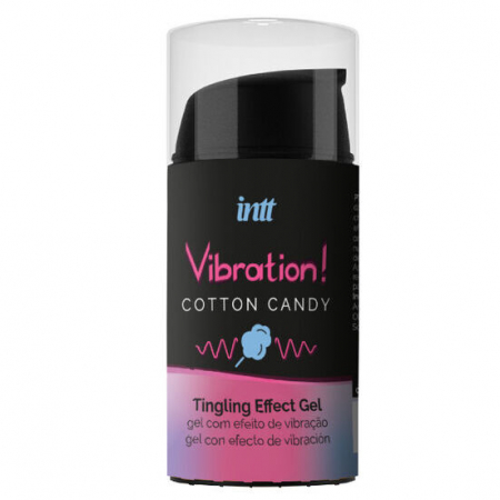 Gel Intt Vibration! Cotton Candy cu Efect Vibrator, Aroma Vata de Zahar, 15 ml, Stimulator Unisex [2]