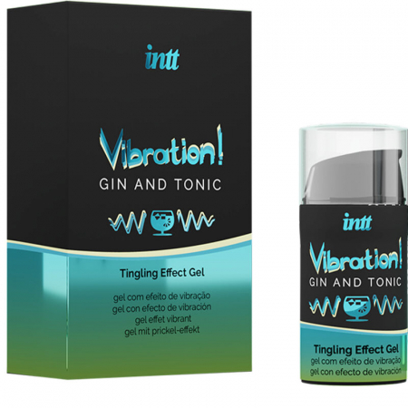 Gel stimulativ Vibration Gin&Tonic by INTT, lichid vibrat cu aroma racoritoare de Gin&Tonic, 15 ml [2]