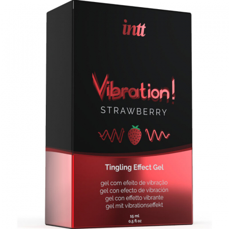 Gel stimulativ Vibration by INTT, lichid vibrat cu aroma de capsuni, 15 ml [3]