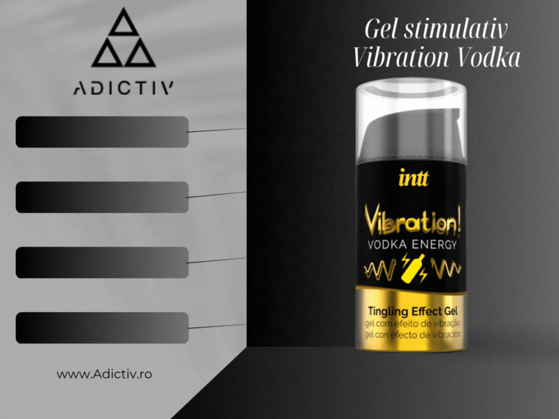Gel stimulativ Vibration Vodka by INTT, lichid vibrat cu aroma de vodka si bautura energizanta, 15 ml [1]