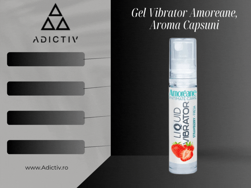 Gel Vibrator Amoreane, Aroma Capsuni – Experienta Inovatoare a Vibratiei 10 ml [1]