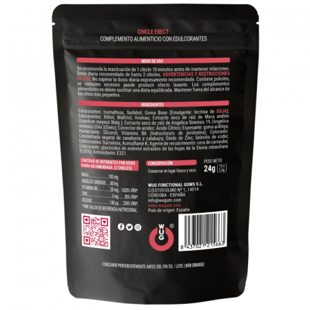 Guma de Mestecat WUG ERECT pentru Cresterea Erectiei si Libidoului - 10 Unitati [2]