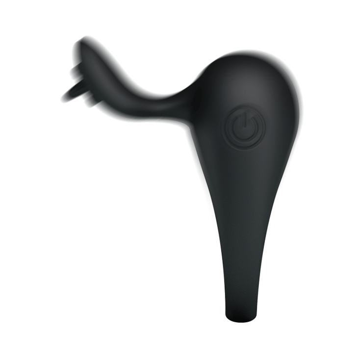 Inele penis - Inel Penis Vibrator  Pretty Love Stimulating Tonguo Negru