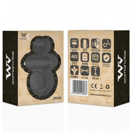 Inel Penis Vibrator Womanvibe Zeus din Silicon [6]