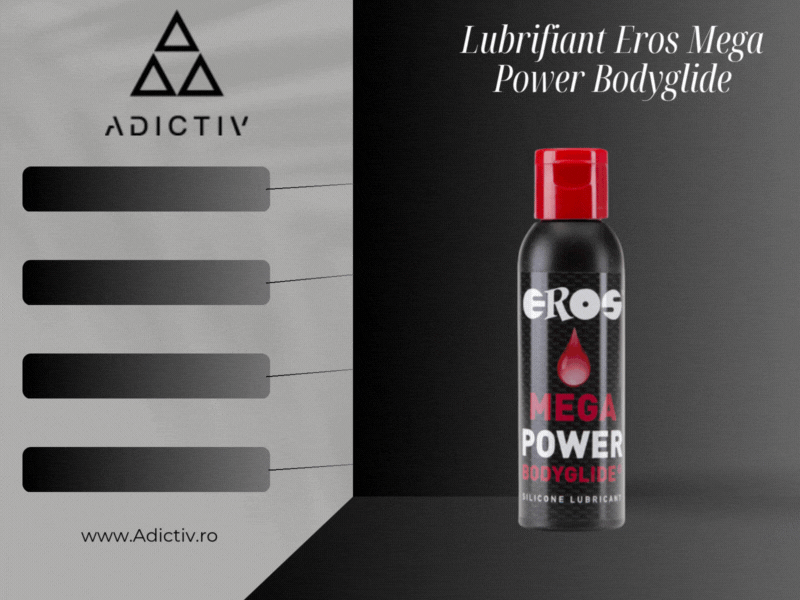 Lubrifiant Eros Mega Power Bodyglide pe Baza de Silicon, 50 ml, Lubrifiere de Lunga Durata [1]