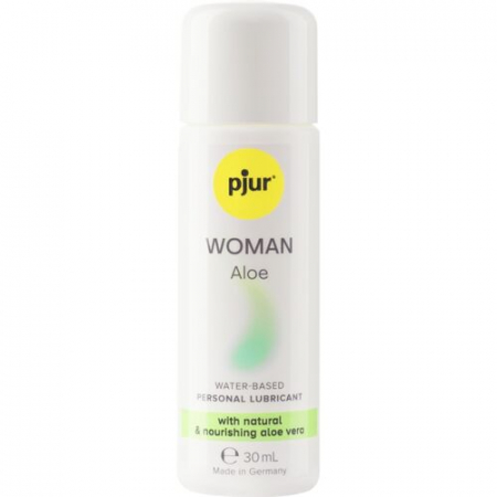 Lubrifianti - Lubrifiant pjur WOMAN Aloe 30 ml - Hidratare Naturala cu Aloe Vera pentru Piele Sensibila