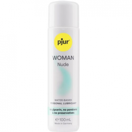 Lubrifianti - Lubrifiant Pjur Woman Nude pe Baza de Apa 100 ml – Fara Parabeni, Glicerina sau Conservanti, Ideal pentru Piele Sensibila