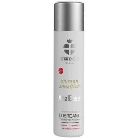 Lubrifianti - Lubrifiant Woman Sensitive AnalEase cu Aloe Vera și Musetel, 60 ml - Experienta Anala Delicata