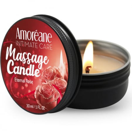 Masaj erotic - Lumanare pentru Masaj, Aroma Trandafir, 30 ml, Amoreane