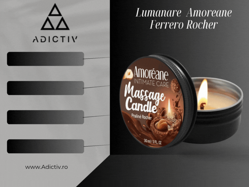 Lumanare pentru Masaj, Aroma Ferrero Rocher, 30 ml, Amoreane [1]